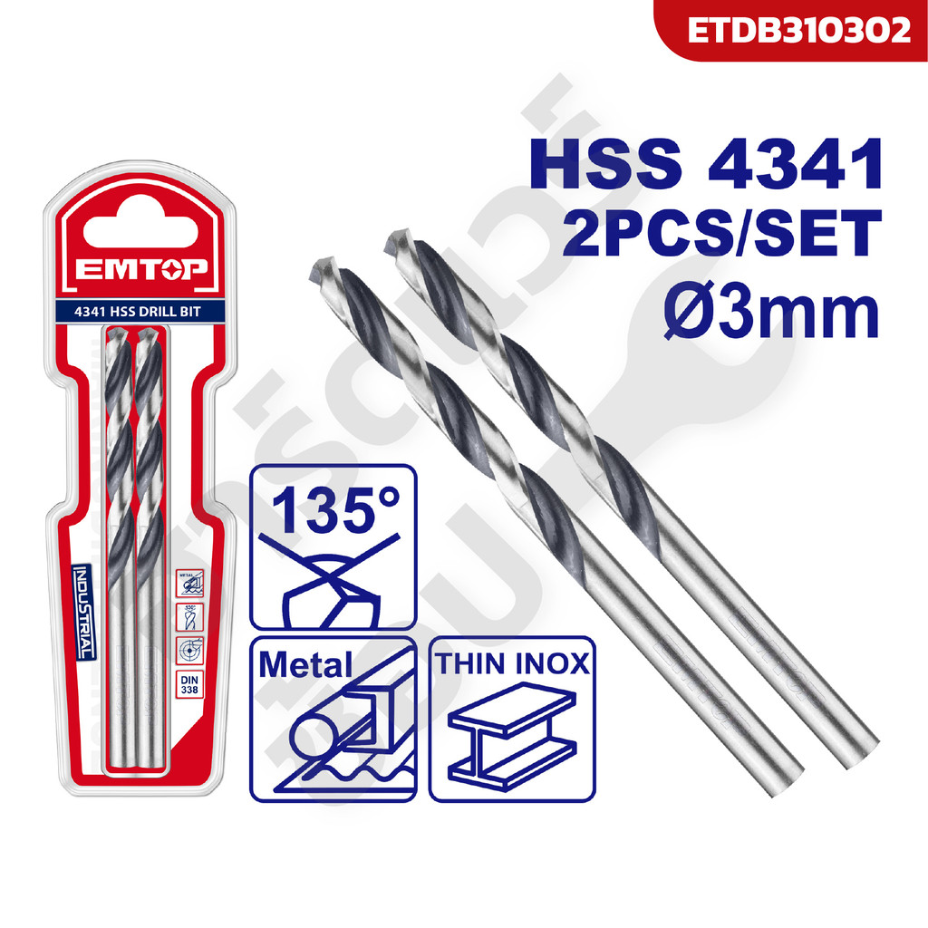 EMTOP 4341 HSS drill bit ดอกสว่านไฮสปีด ETDB310302 / ETDB310202