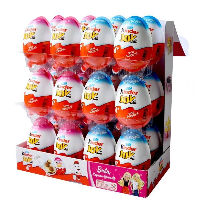 ใหม่ Kinder Fun Egg Boys Girls Version Kinder Surprise Toy Cookie Chocolate Half Egg Children Snacks