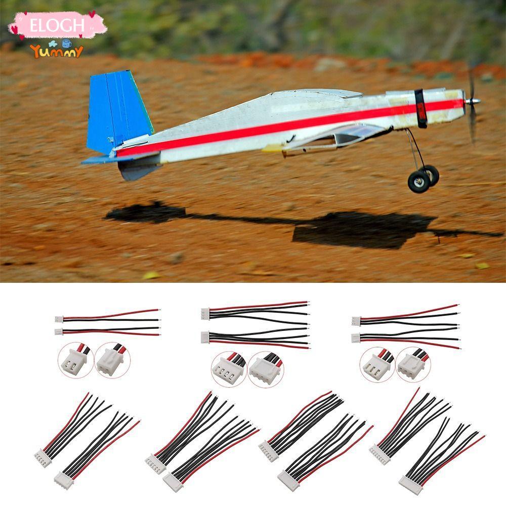 ELOGH RC Lipo แบตเตอรี่ Balancer Charger Plug, 22AWG 1S 2S 3S 4S 5S 6S 7S สายไฟ, 10 ซม.เครื่องบิน DI