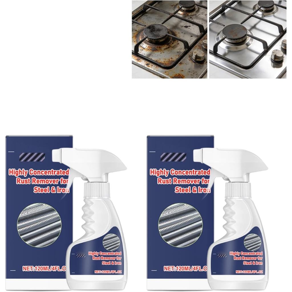 Rust Remover Spray for Metal: Highly Concentrated Rust Remover for Steel Copper Stainless Steel - He