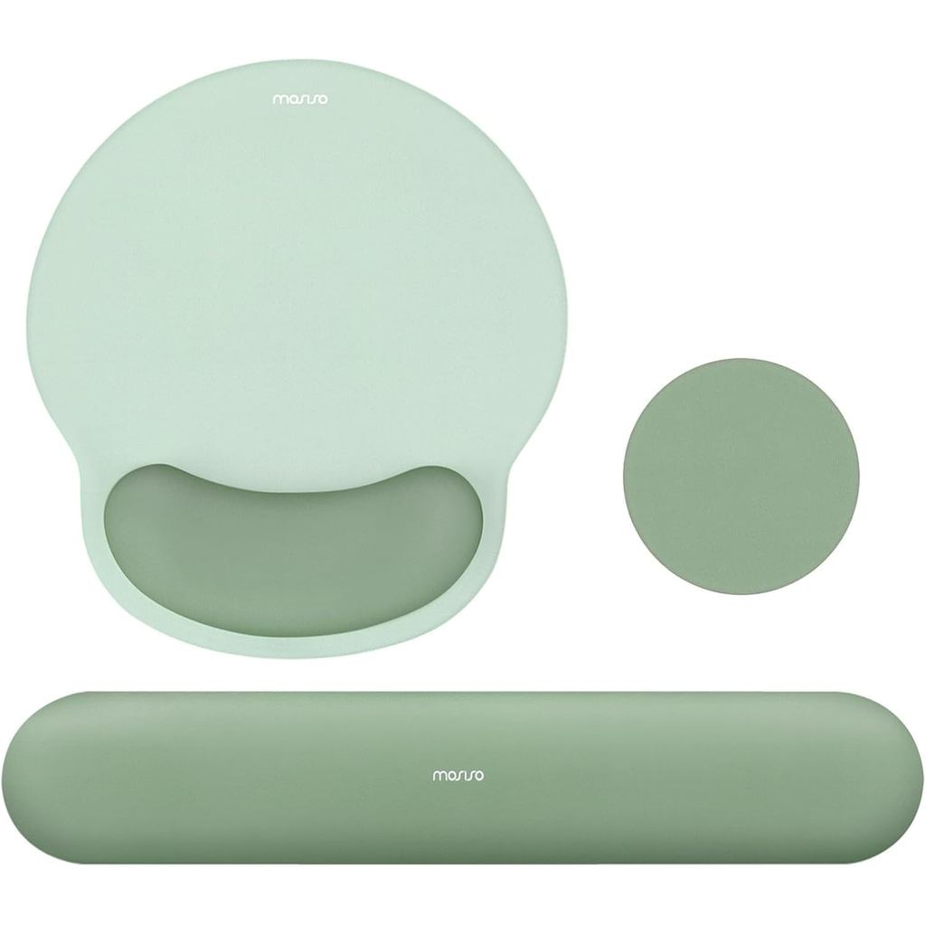 MOSISO Wrist Rest Support for Mouse Pad&Keyboard Set สีเขียวโบราณ