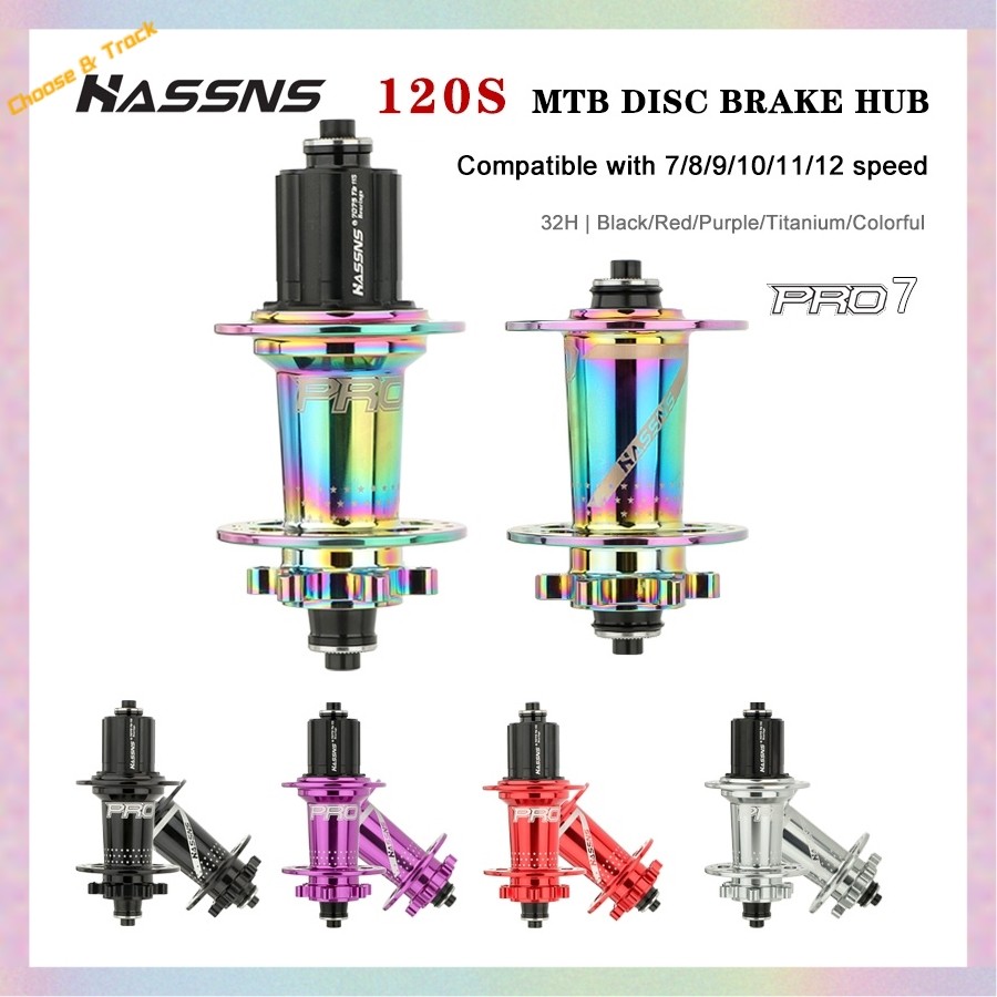 CHOOSE&T CT HASSNS PRO7 MTB Hub 6 Pawls 3 ฟัน 120 เสียง 32 หลุมสําหรับจักรยานเสือภูเขา HG ใช้งานร่วม