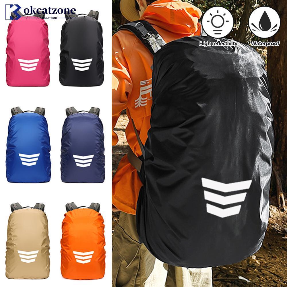 OKCATZONE Rain Cover กระเป๋าเป้สะพายหลังสะท้อนแสง Camo ขี่จักรยานกลางแจ้งเดินป่าปีนเขากระเป๋ากันน้ํา