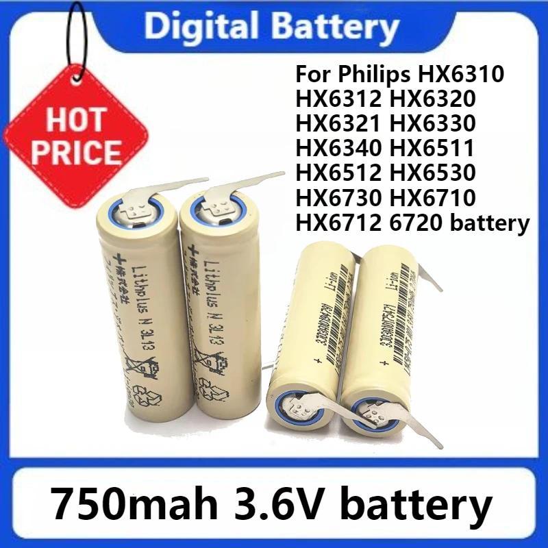 【QJ】แปรงสีฟันไฟฟ้าแบตเตอรี่สำหรับฟิลิปส์ HX6310 HX6312 HX6320 HX6321 HX6330 HX6340 HX6511 HX6512 HX6
