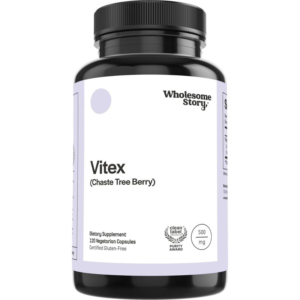Wholesome Story Organic Vitex Chasteberry อาหารเสริมสําหรับผู้หญิง | ฮอร์โมนสมดุลการสนับสนุนการเจริญ