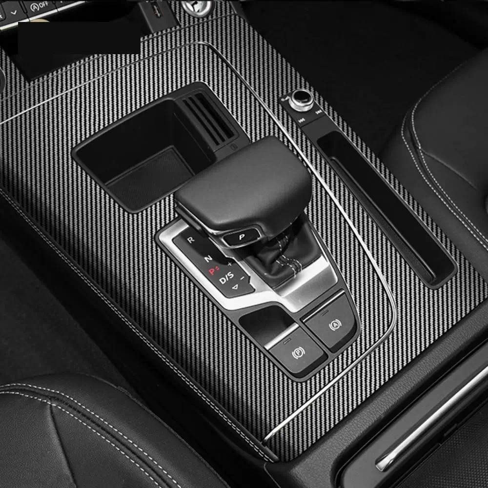 สําหรับ Audi Q5 B8R 2021-2023 ภายในรถคาร์บอน fibre ฟิล์ม 5D PET คอนโซลกลาง Anti scratch resist ฟิล์ม