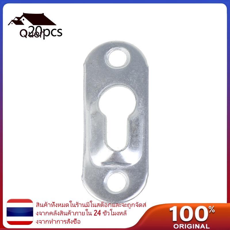 Quyn 20 ชิ้นสําหรับ Key Hole Hanger with Slot Single Keyhole Picture Hanger Fasteners Brac