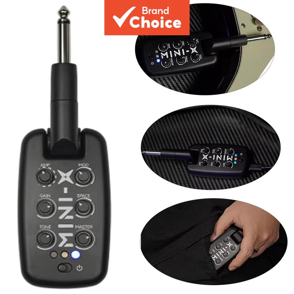 M-VAVE MINI X กีตาร์เครื่องขยายเสียงหูฟังเครื่องขยายเสียงเบสแบบพกพาปลั๊ก Amp กีตาร์อะไหล่ของขวัญ