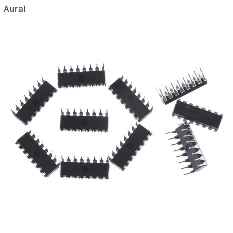 Aural 10PCS CD4017BE 4017 CD4017 Decade Counter Divider IC al