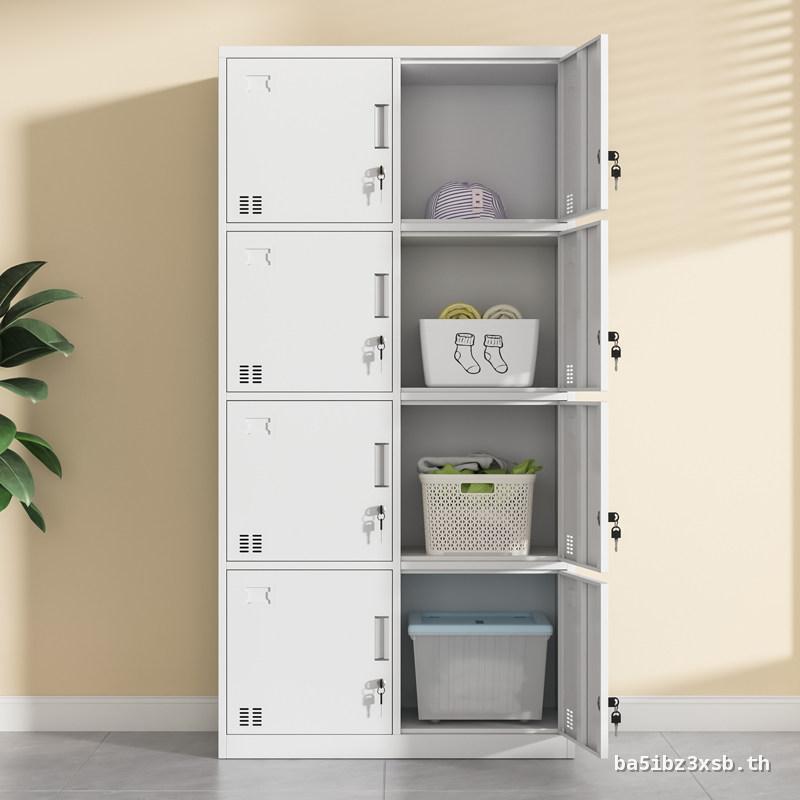 แปดประตู Locker เหล็ก Multi-Door Staff Locker Workshop หอพักเปลี่ยนตู้เสื้อผ้าพร้อมล็อคตู้ตู้รองเท้า