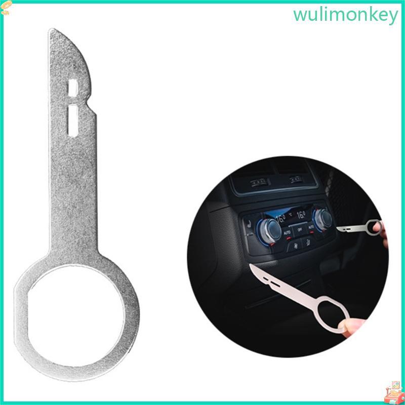 WU เครื่องมือกําจัดวิทยุรถยนต์แบบพกพา Key DIN Release Key CD-Player Pin Tool ทนทาน