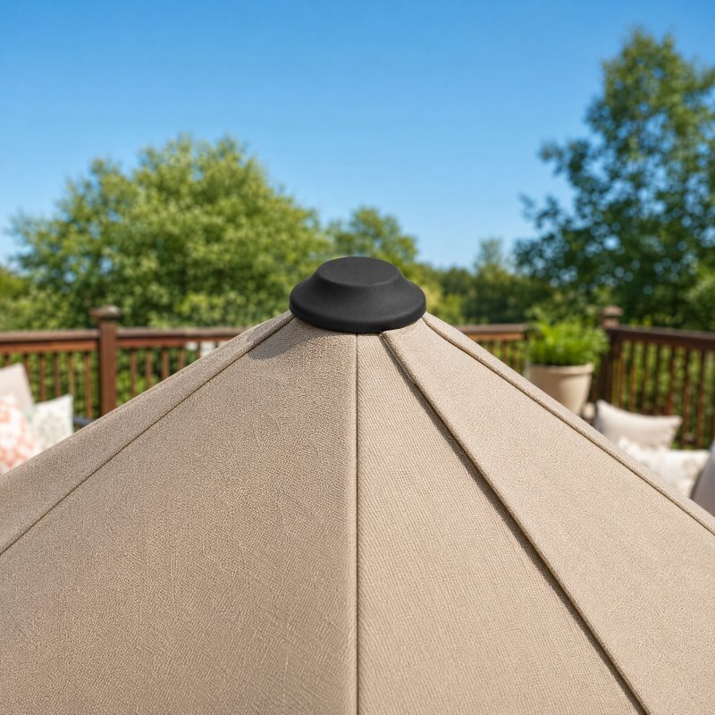 Patio ร่มเปลี่ยนชุดซ่อมฝน Pole Caps ชิ้นส่วนกลางแจ้ง kevvga