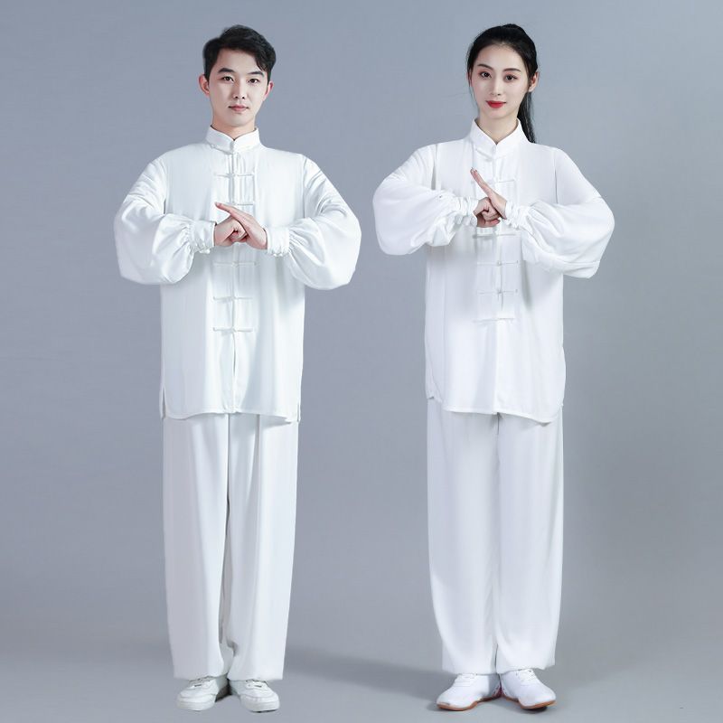 男女同款透气吸汗太极拳太极裤练功服晨练八段锦舒适太极服套装20260902 Unisex Breathable Sweat-Absorbing Tai Chi Pants and Training C