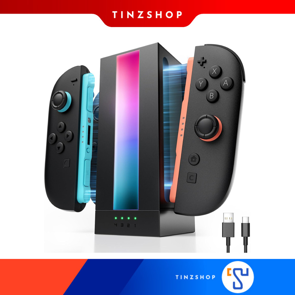 [ส่งด่วน] JSAUX แท่นชาร์จจอยคอน Energy Flow | Joy-Con Charging Dock ชาร์จจอยคอนพร้อมกัน 4 ตัว (3SBJS