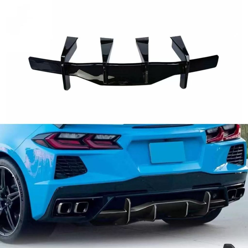 เหมาะสําหรับ Chevrolet Corvette ด้านหลังล้อมรอบ Corvette C8 2025 ด้านหลัง Lip ด้านหลัง Diffuser