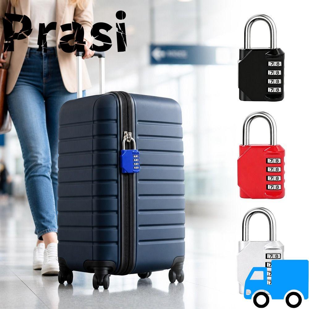 PRASI Combo Lock ล็อคแบบไร้กุญแจที่ทนทานในรีเซ็ต แบบพกพา Weatherproof 4 Digit Gym Locker Locker Room