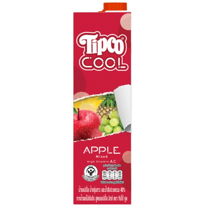 ทิปโก้คูลน้ำแอปเปิ้ลมิกซ์ 1ลิตร Tipco Cool Apple Mixed 1ltr.