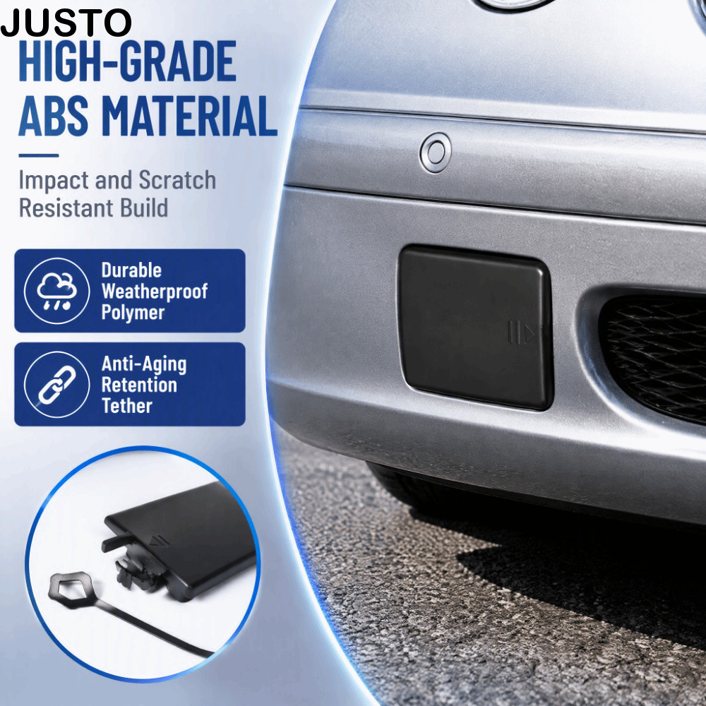 JUSTO Bumper Tow Hook Cover, ABS Black Tow Hook Cover, Handy 2118850026 Tow Hook Hole Cover สําหรับ 