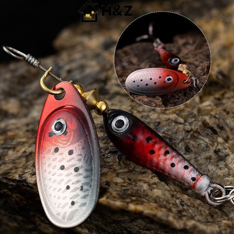 H & Z หมุนโลหะ Spinner เหยื่อตกปลา 9g 7 ซม.หมุนเลื่อมประดิษฐ์ Hard เหยื่อ Crap Bass Pike Treble Hook