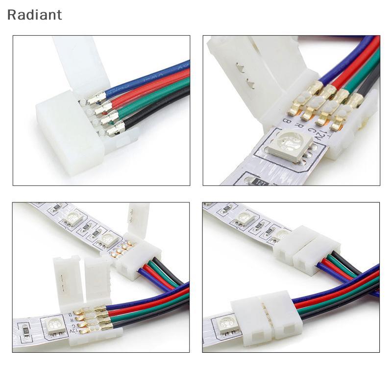 1pcs 4pin 10 มม.RGB LED Strip Connector ฟรีเชื่อมสําหรับ 5050 SMD RGB LED Strip Connector อุปกรณ์เสร