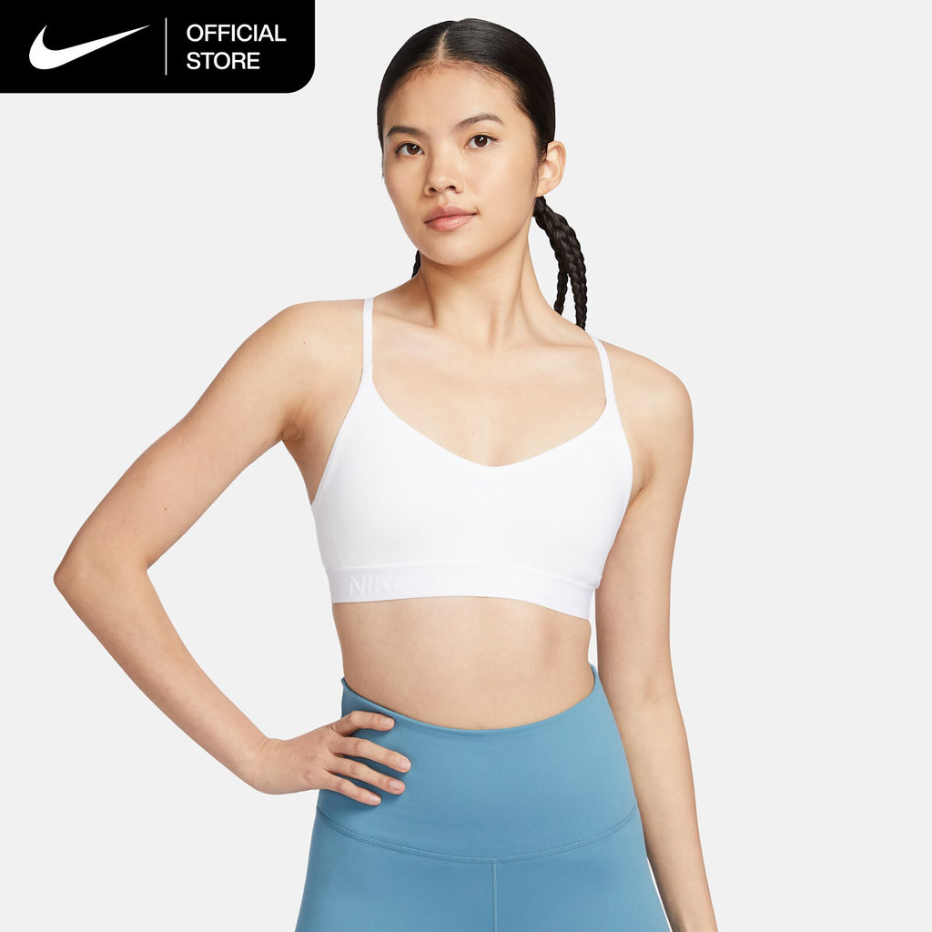 Nike Women's Indy Light Support Padded Adjustable Sports Bra - White [FD1063-100]
