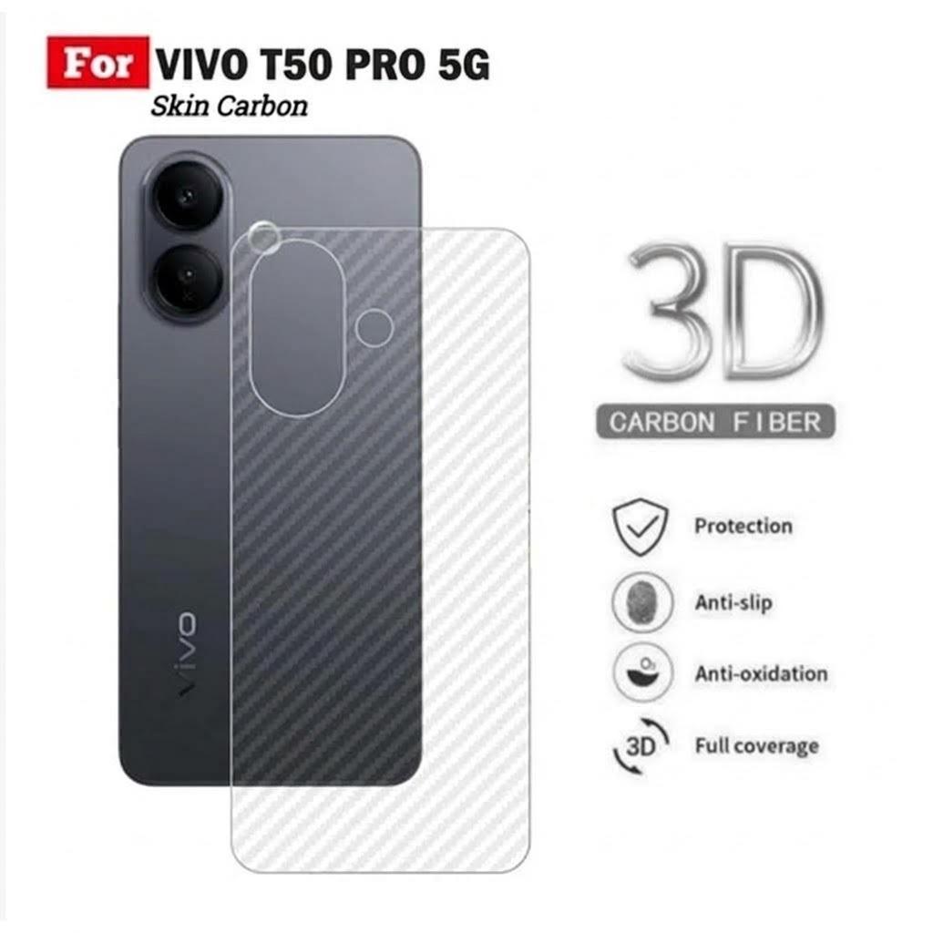 Vivo T50 Pro 5G Carbon Skin Back Skin Carbon Anti-Scratch Back Carbon