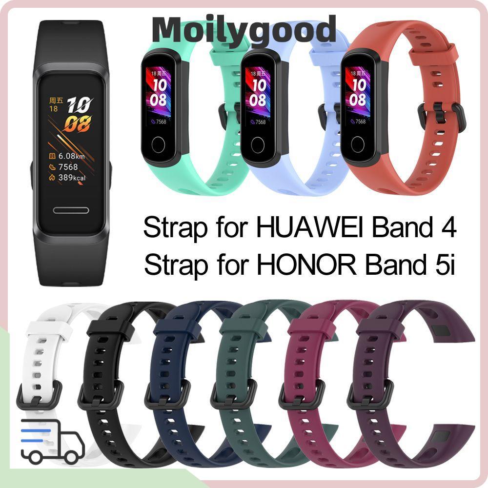 MOILYTH เปลี่ยนนาฬิกาหัวเข็มขัดสร้อยข้อมือกีฬาสําหรับ HUAWEI Band 4 ADS-B29 Honor Band 5i ADS-B19