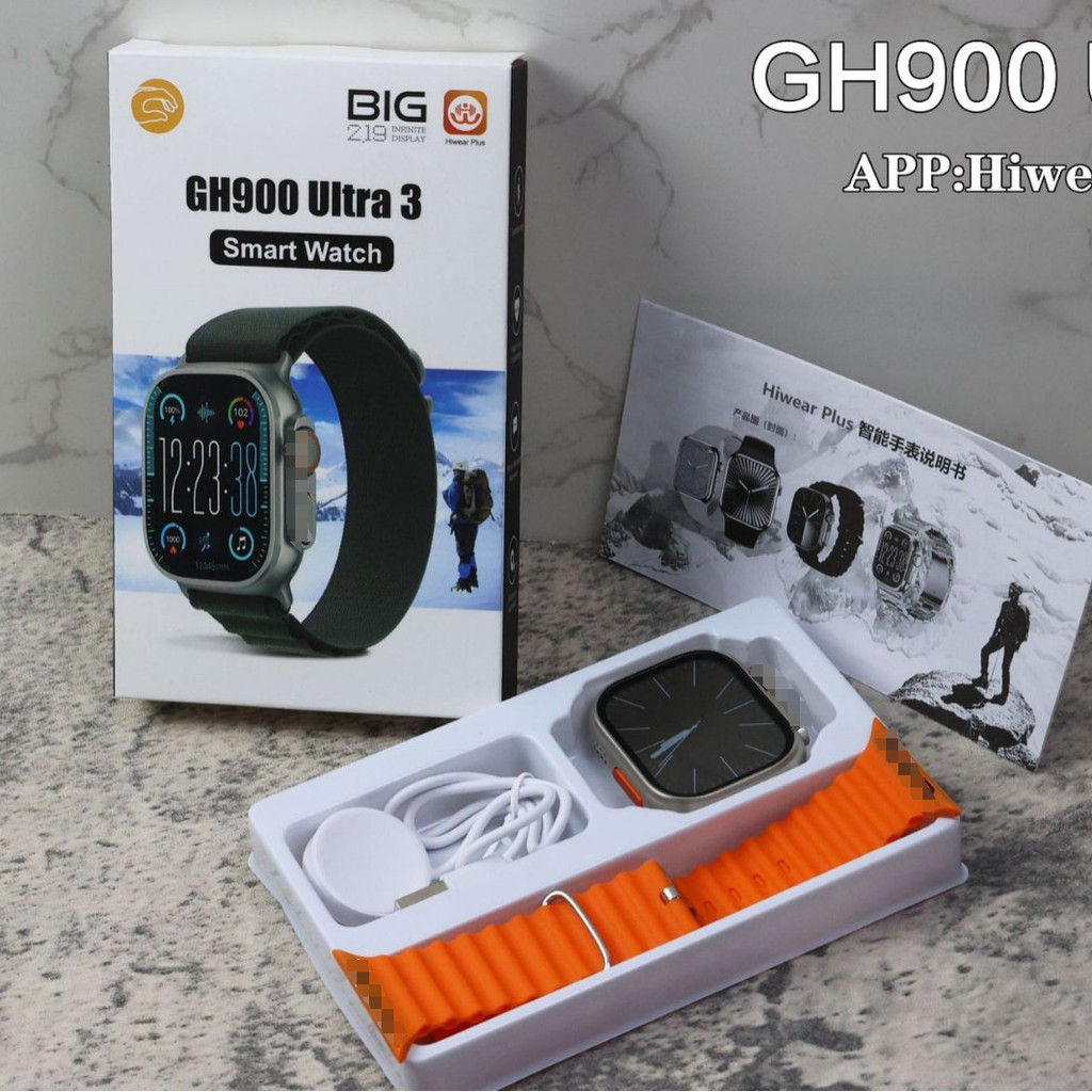 GH900Utlra3 สมาร์ทวอทช์ Huaqiangbei S10 สมาร์ทเกาะ NFC การชําระเงินกีฬาผู้ชายนาฬิกาผู้หญิง