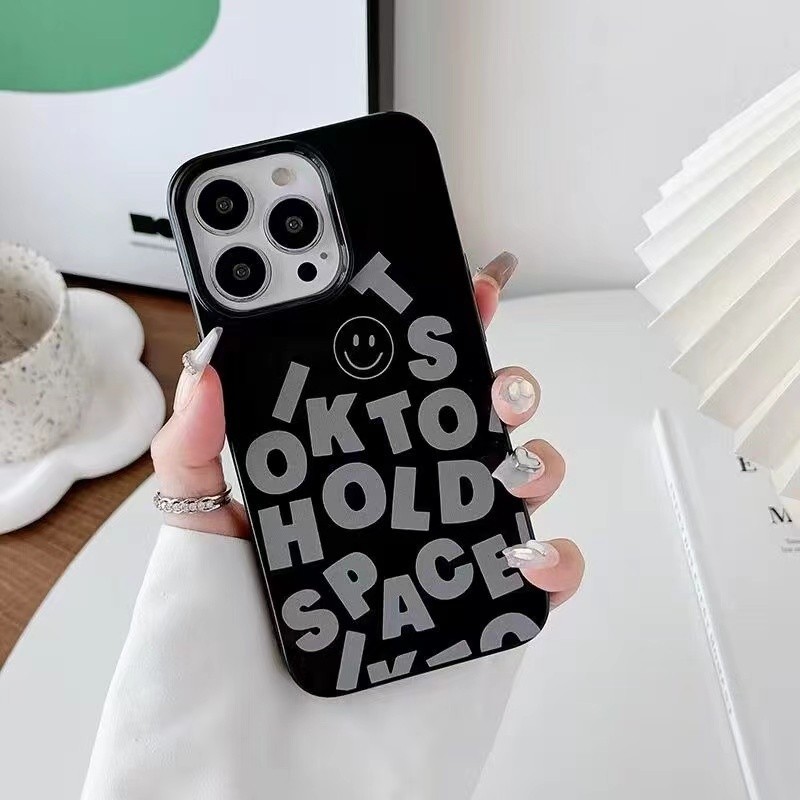 สีดําglossy Soft Case Anti-Fallเคสโทรศัพท์สําหรับiPhone 16 Promax 15 Promax 12 13 Mini 14plus 11 Pro Max X XS XR XS Max 7 8 plus Se2020