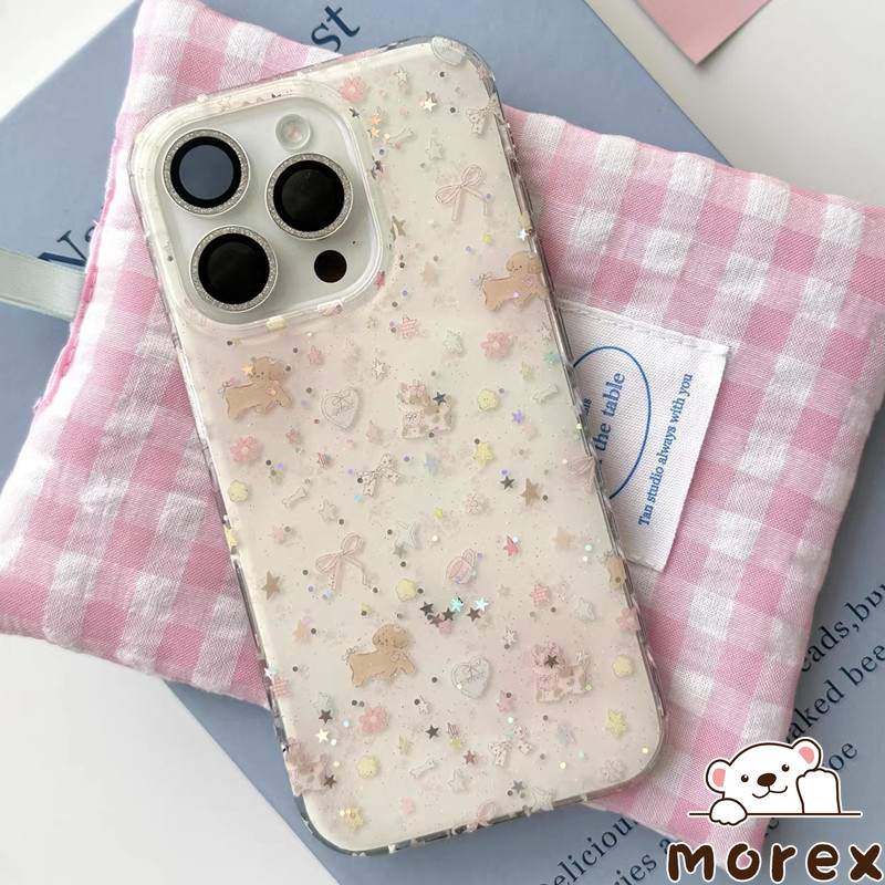 เหมาะสำหรับ Redmi 14 15 13 C A5 A3 12C 12 10C 9C 13C 11 9A  A1 Note 14 12 8 11 13 10 14 PRO เปล่งประกายดอกไม้ลูกสุนัข