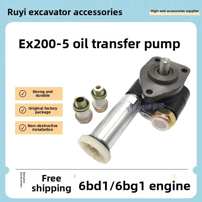 Excavator Parts 6BG1 Fuel Pump Hand Pump Hitachi EX200-5 6 Fuel Isuzu Engine