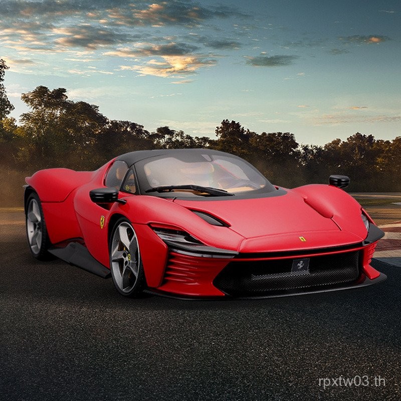 Burago Burago Ferrari 1: 18SP3 รถจําลองรุ่นรถของเล่นรถปกแข็งรุ่นลูกตุ้ม