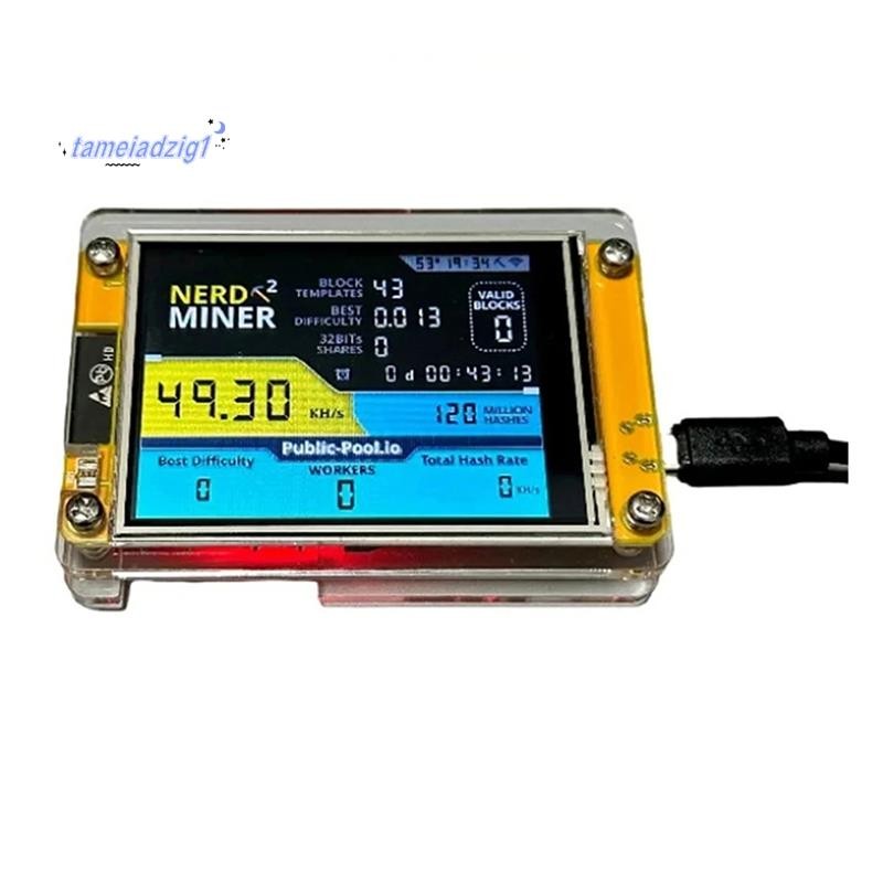 ใหม่ Nerdminer V3 2.8 นิ้ว BTC Solo Nerd Miner Crypto Solo Mining Machine