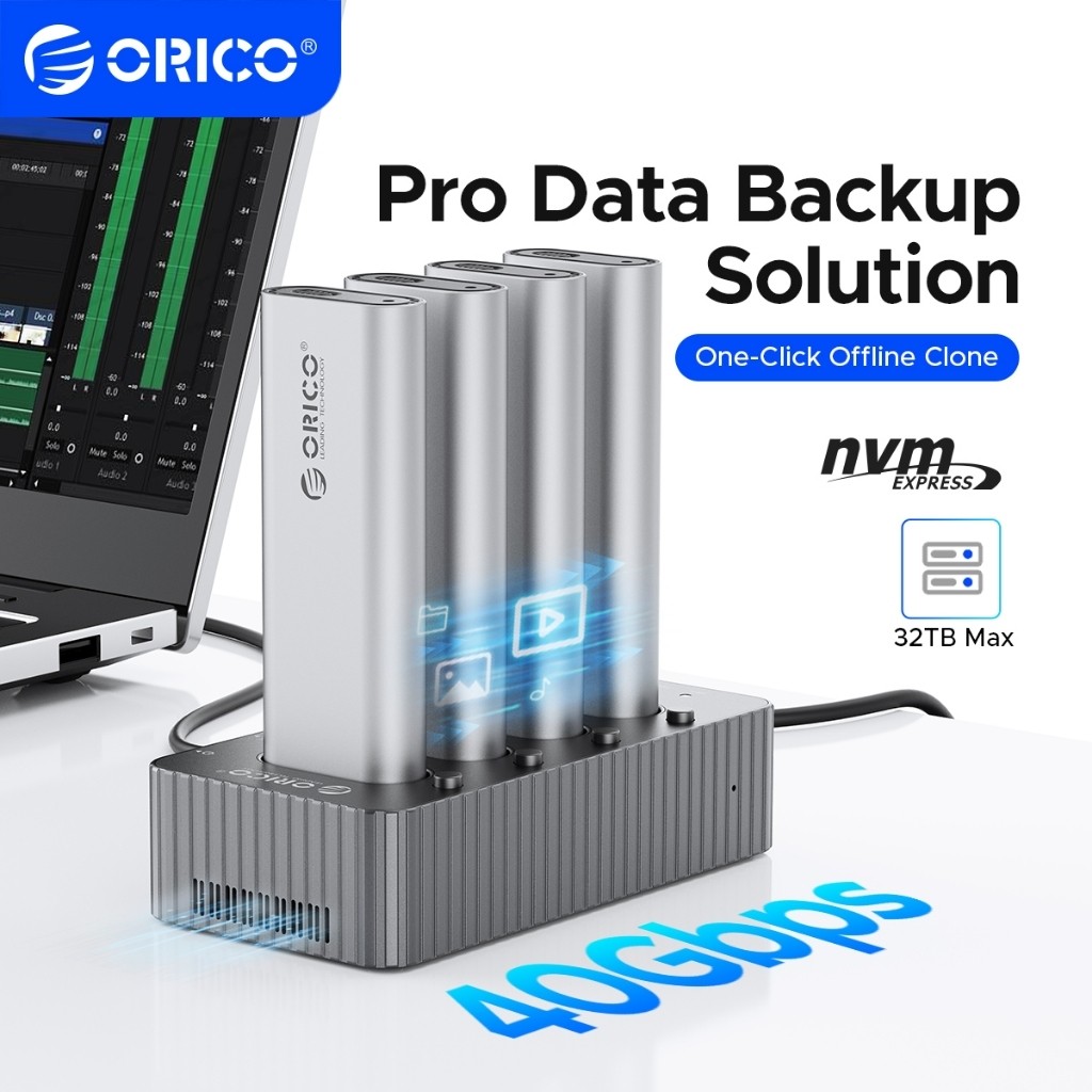 ORICO USB4 40Gbps M.2 NVMe SSD Clone Docking Station 4 Bay 2 Bay offline clone SSD enclosure (IT48N)