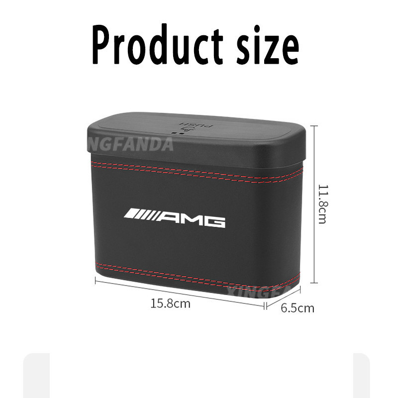 Mercedes Benz ถังขยะรถยนต์พร้อมฝาปิดขนาดเล็ก Leakproof รถ Mini หนังขยะสําหรับ Mercedes Benz C Class W207 W211 W205 W212 W204 W220 W206 W124 W213 W218 W222 อุปกรณ์เสริม - รูปที่ 4
