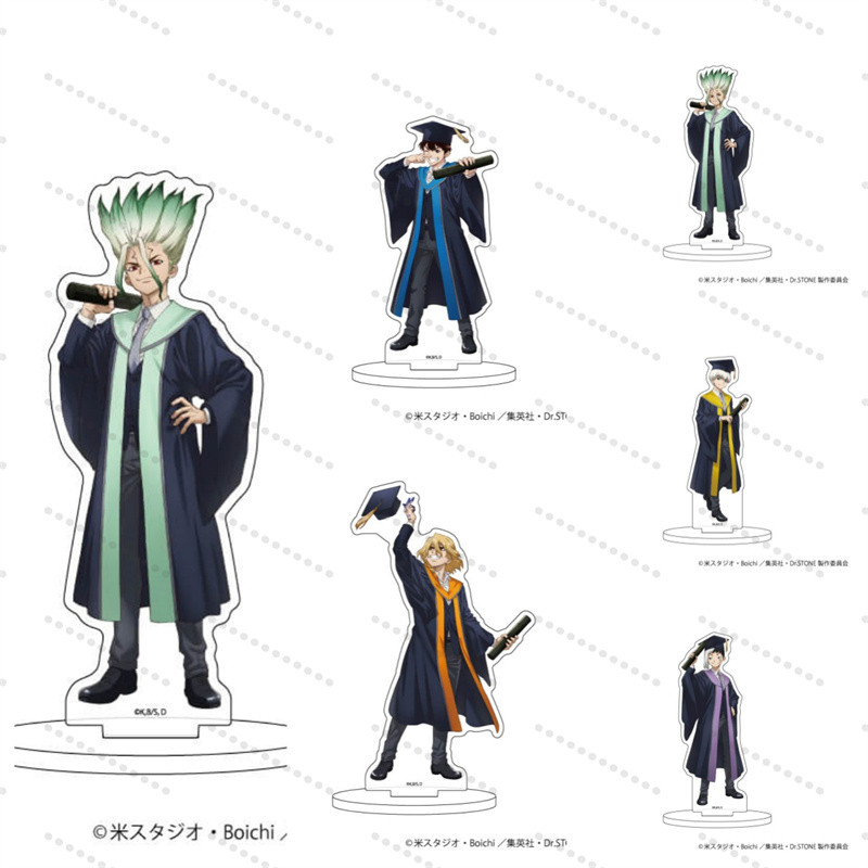 เกมยอดนิยม Asagiri Hyoga Saionji Ukyo Ishigami Senku Nanami Ryusui อะคริลิคตุ๊กตาอะนิเมะรูปชุดคอสเพล