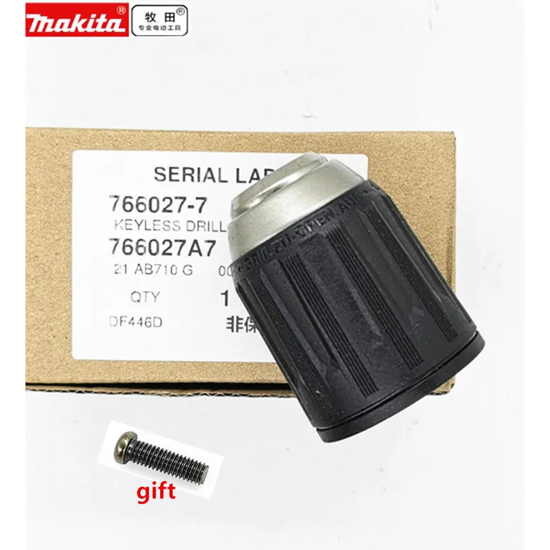 Chuck Keyless 2-13MM สําหรับ Makita 766027-7 DHP484/DDF484/DDF482 /BHP452/BDF453/BDF452/LXFD01/LXPH0