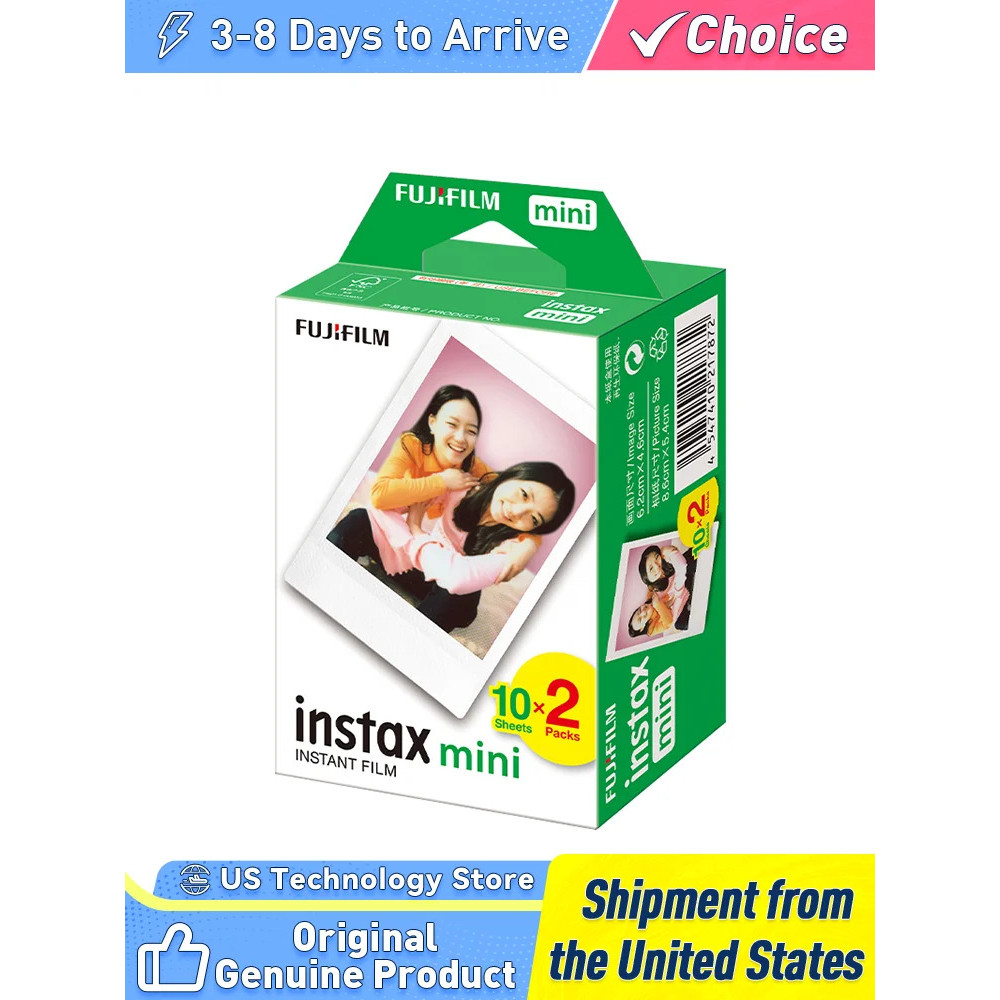 Origin Fujifilm Instax Mini กระดาษฟิล์ม 20 แผ่นสําหรับ Fuji Instant กล้องฟิล์ม Instax Mini 12 11 9 4