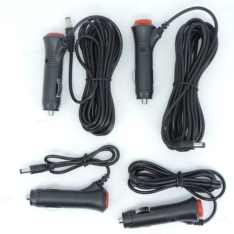 DC 12V 24V รถอะแดปเตอร์ Charger ไฟแช็ก Power supply สายต่อปลั๊กสายไฟสําหรับกล้องจอภาพรถยนต์ 2.1x5.5 มม.0.5 M-5 M TH4B