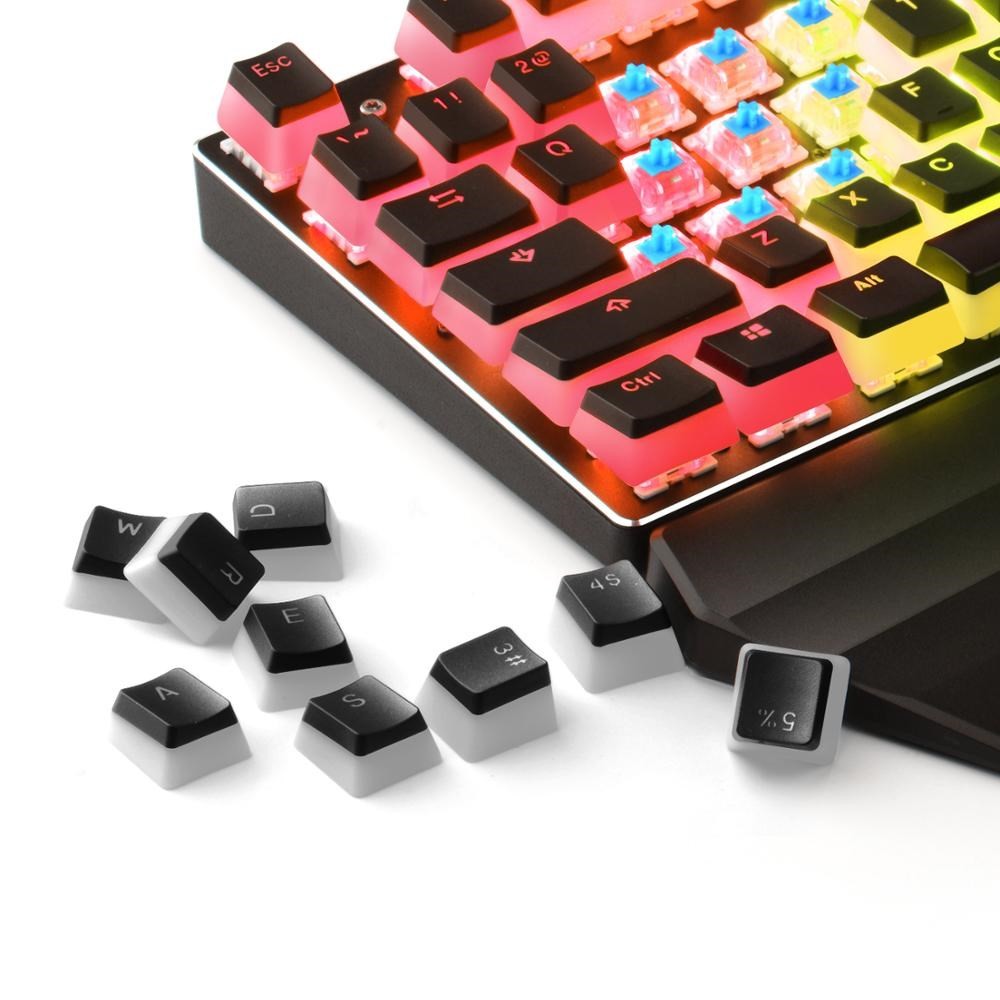 Keycaps Double Shot Backlit PBT Pudding Keycap Set พร้อมดึง