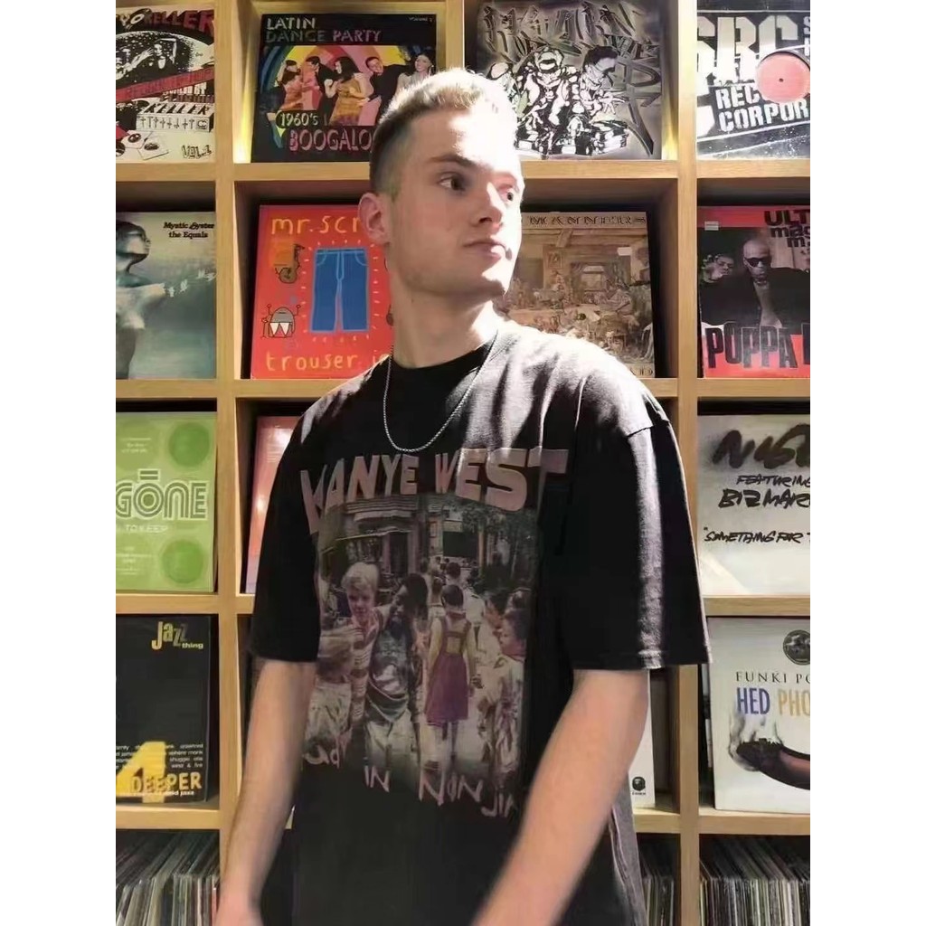 [LOFTY] Ready Stock DACAPO Nanjing Kid Print Kanye West Short Sleeve T-Shirt tee