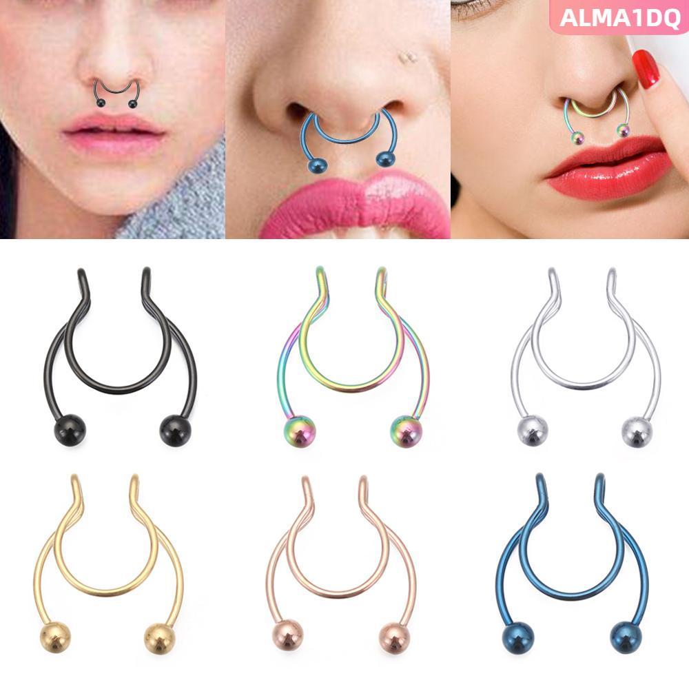 Septum Non-Piercing สแตนเลสสีสันสดใส ไอเทมขายดี