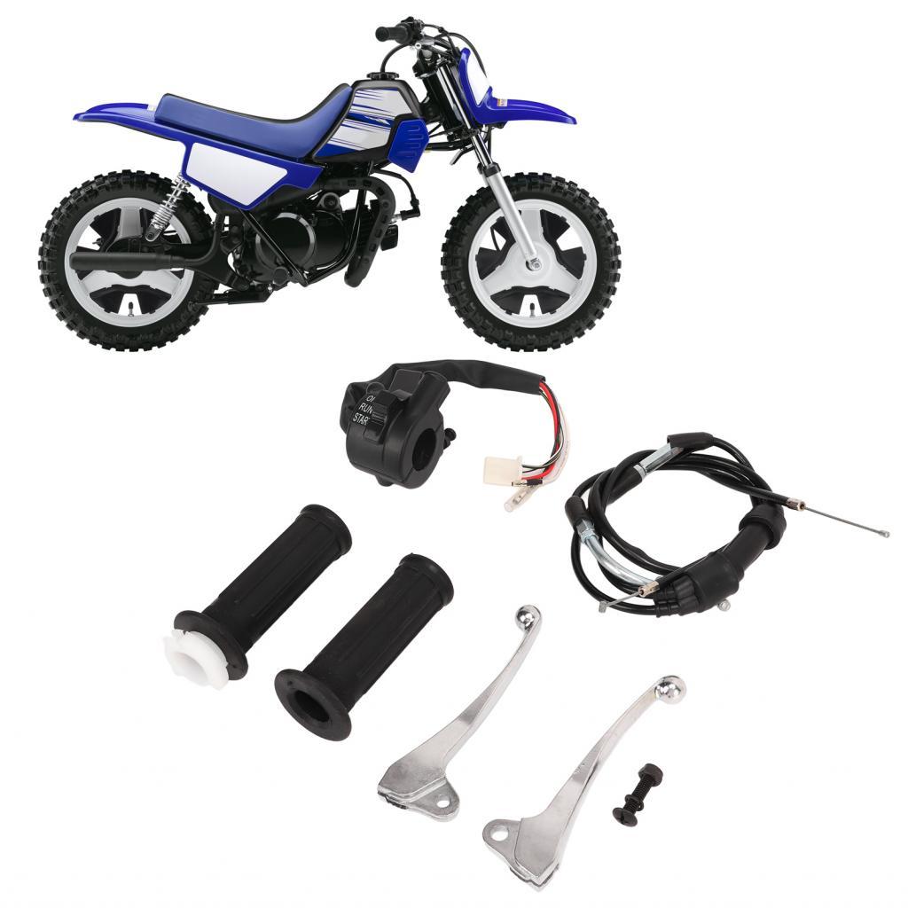 Soyoung สายคันเร่ง Handle Grip Start Kill Switch เบรค L ชุดสําหรับ PW50 PY50 Dirt Bike Handlebar Swi