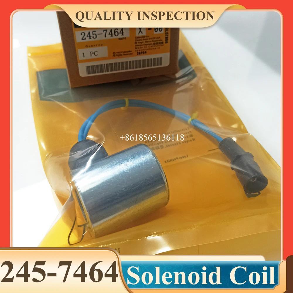 คอยล์โซลินอยด์วาล์ว 24V 245-7464 2457464 186-1525 1861525 สําหรับรถตัก Caterpillar 120H/130H/140H/16