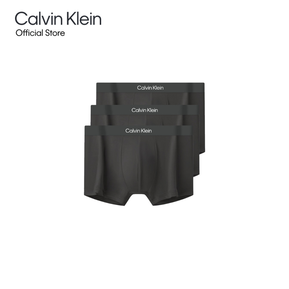 CALVIN KLEIN กางเกงในผู้ชายแพ็ค 3 ชิ้น Microfiber Stretch Contour ทรง Low Rise Trunk รุ่น NP2846O 001 - สีดำ