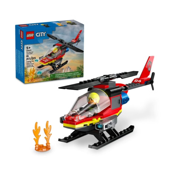 LEGO LEGO 60411 Fire Helicopter LEGO City Series Building Block ของเล่นของขวัญ