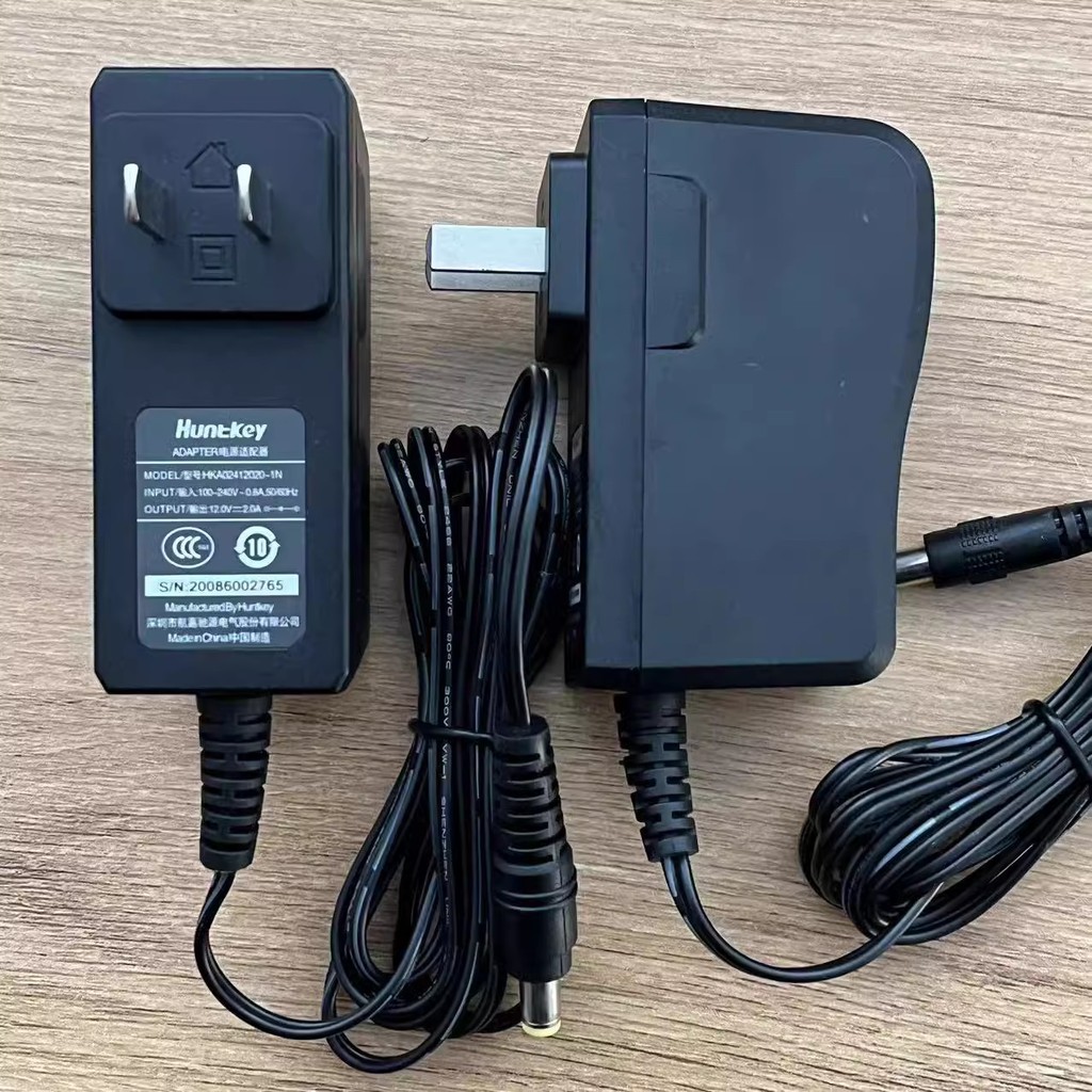 ปลั๊กไฟ มอก ปลั๊กไฟ panasonic Huntkey 12V2A อะแดปเตอร์ HKA02412020-021-1N เราเตอร์กล่องรับสัญญาณสายช