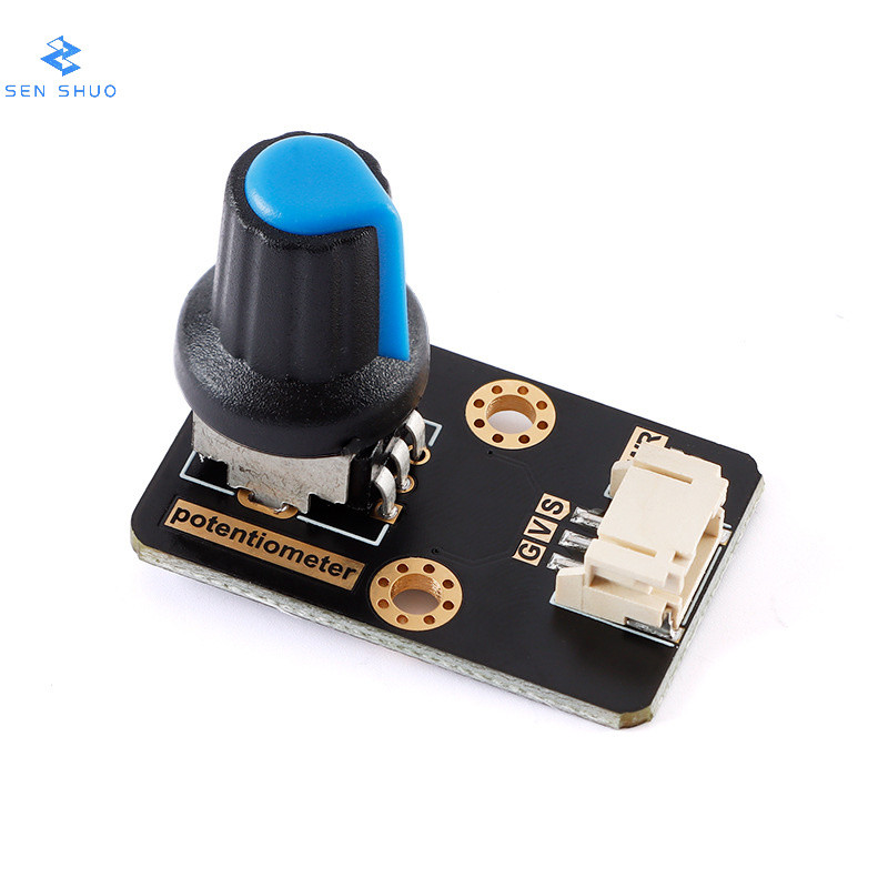 Potentiometer Potentiometer Capture Module เอาต์พุตอะนาล็อกพร้อมลูกบิด PH2.0-3pin Interface