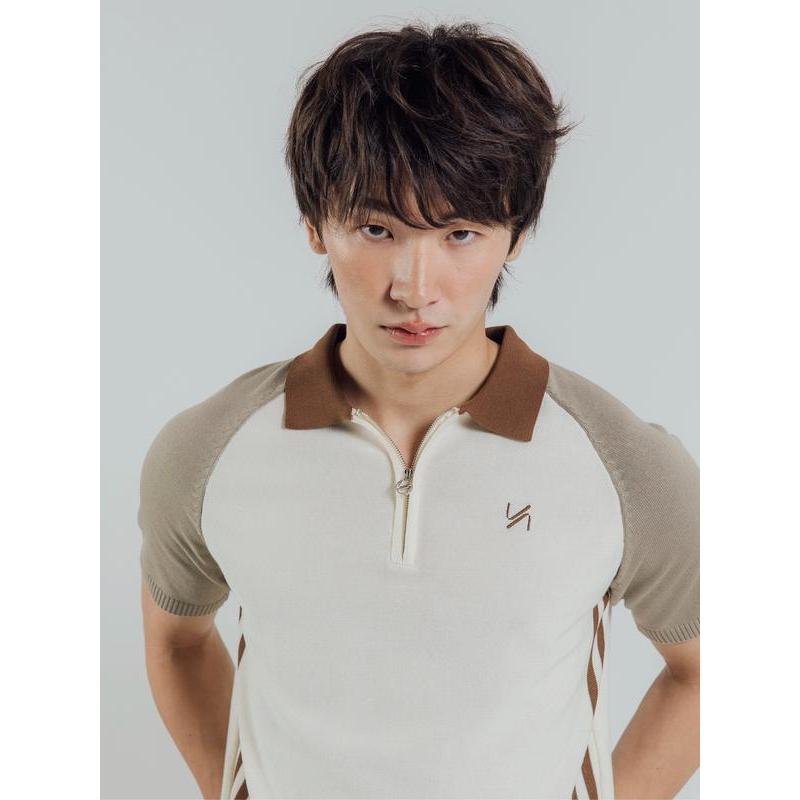 KINS 19 STUDIO |  GLOWZIP KNIT POLO เสื้อโปโลคินส์ [KN129]