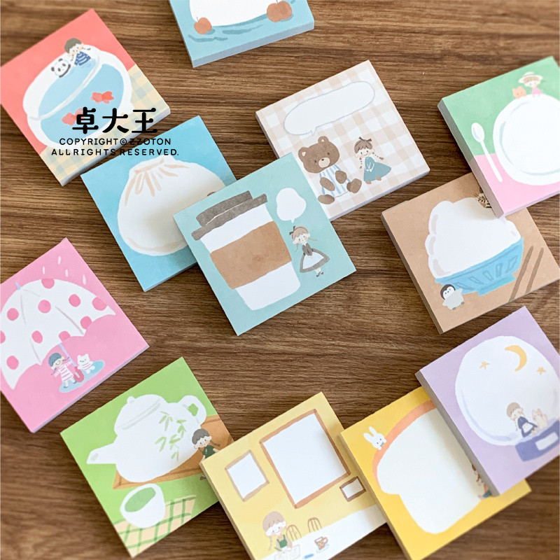 Zhuo Dawang [Square Brick Note] Small Square Small Nose Ga Note ข้อความหมายเหตุคู่มือวัสดุมินิเขียนต